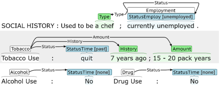 Example SDOH annotations in BRAT